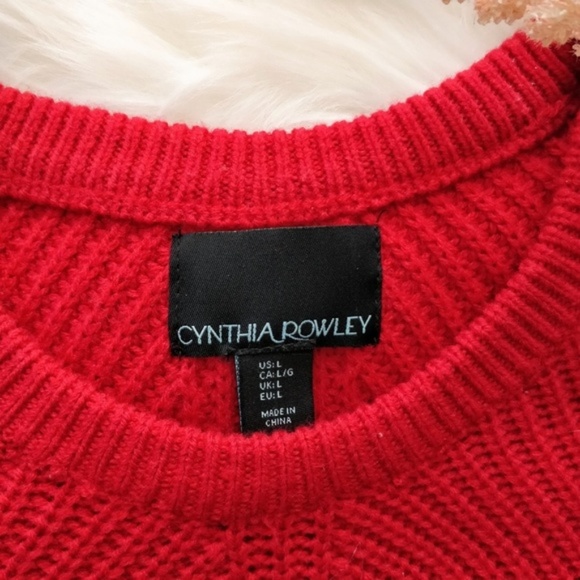 CYNTHIA ROWLEY Thick Ribbed Knit Sweater - Picture 3 of 6